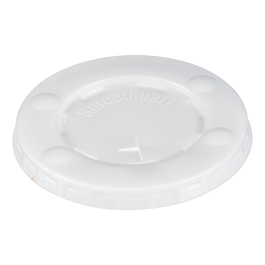 Solo Straw-Slot Cold Cup Lids, Fits 10 oz Cups, Clear, 100/Pack (SCCL10BLN)