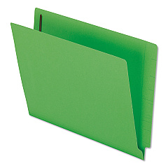 Pendaflex Colored Reinforced End Tab Fastener Folders, 0.75" Expansion, 2 Fasteners, Letter Size, Green Exterior, 50/Box (PFXH10U13GR)