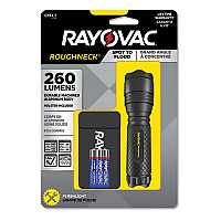 Rayovac LED Aluminum Flashlight, 3 AAA Batteries (Included), Black (RAYRN3AAABXT)
