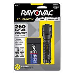 Rayovac LED Aluminum Flashlight, 3 AAA Batteries (Included), Black (RAYRN3AAABXT)