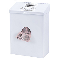 HOSPECO Combination Receptacle Dispenser, White Metal, 11"x8"x4", 1 Each, 10/cs (CDWM)