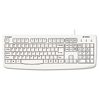 Kensington Pro Fit USB Washable Keyboard, 104 Keys, White (KMW64406)