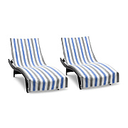 Cabo Cabana Chaise Cover 30x85 Grey/navy, Pack Of 2 (P-CC-CC-GY/NV)