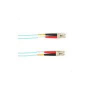 Black Box Om3 50/125 Multimode Fiber Optic Patch Cable - Ofnp Plenum, Lc To Lc, Aqua, 20-m (65.6-ft.), Gsa, Taa (FOCMP10-020M-LCLC-AQ)