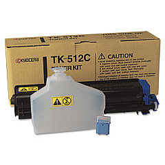 Kyocera TK512C Toner, 8,000 Page-Yield, Cyan