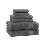 Host & Home 6pc Bath Towel Set D.grey, Case Of 6 Sets (BSET-HH-DGY-CS)