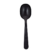 Heavy Weight Polystyrene Unwrapped Soup Spoon, Black (1000 Per Case), Case Of 1000 (CPSHWSSBKE1)