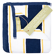 Aston & Arden Pinstripe Beach Towel 35x70 Navy/yellow, 1 Each (PNP-BT-PINSTR-25NY)