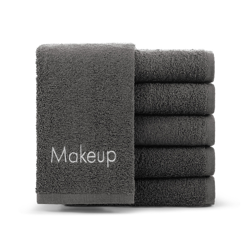 Hotel Cotton Makeup Fingertip Towel 11x17 Gray, Pack Of 6 (P-MKUP-1117-GY)