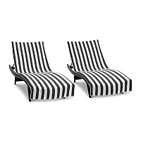 California Cabana Chaise Cover 30x85 Black, Pack Of 2 (P-CC-CABANA-BK)