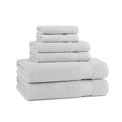 Host & Home 6pc Bath Towel Set Light Grey, 6 Piece Set (P-BSET-HH-LGY)
