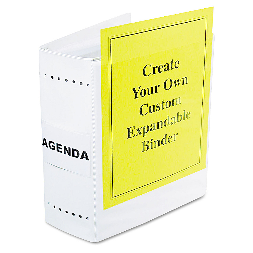 Charles Leonard VariCap Expandable Binder, 2 Posts, 6" Capacity, 11 x 8.5, White (LEO61605)