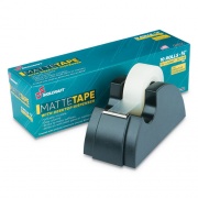 AbilityOne 7510015806224 SKILCRAFT Desktop Tape Dispenser with 10 Matte Rolls of Tape, 1" Core, Plastic, Black