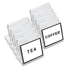 Universal Mini Table-Top Sign, 1.5 x 2, Clear (UNV76861)
