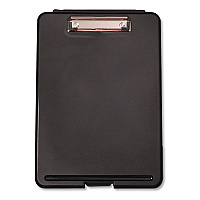 Universal Storage Clipboard, 0.5" Clip Capacity, Holds 8.5 x 11 Sheets, Black (UNV40318)