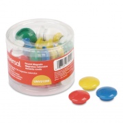 Universal Assorted Magnets, Circles, Assorted Colors, 0.63", 1", 1.63" Diameters, 30/Pack (31250)