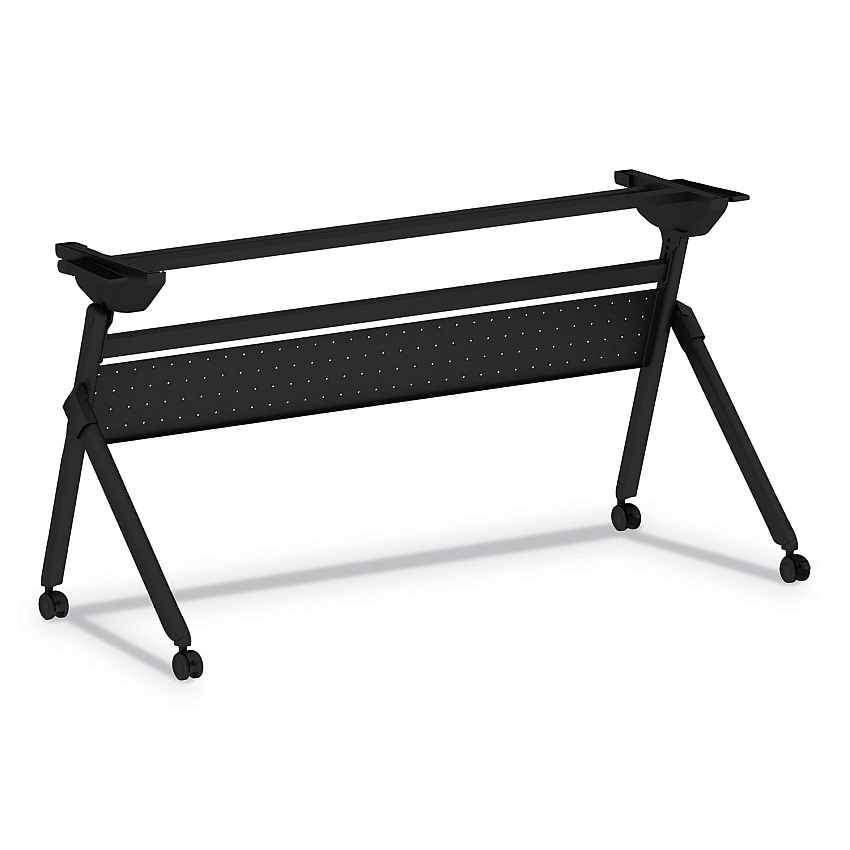 Alera Flip and Nest Table Base, 55.88w x 23.63d x 28.5h, Black (ALEVA7276BK)