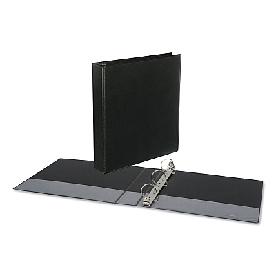 Universal Slant D-Ring View Binder, 3 Rings, 1.5" Capacity, 11 x 8.5, Black (UNV20743)