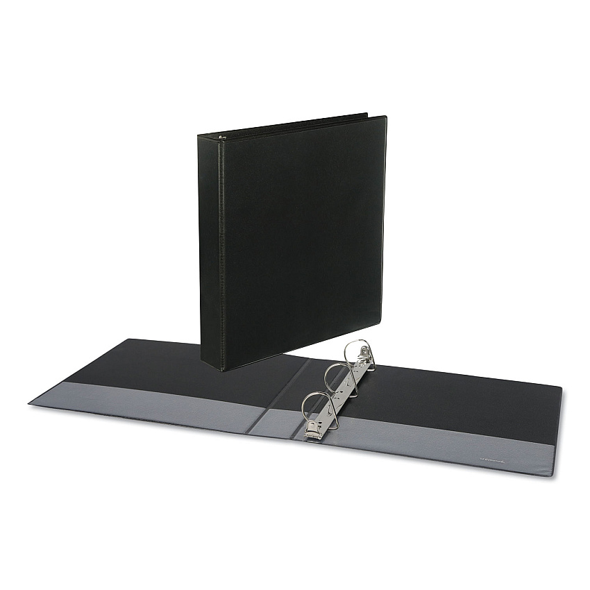 Universal Slant D-Ring View Binder, 3 Rings, 1.5" Capacity, 11 x 8.5, Black (UNV20743)