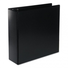 Universal Deluxe Round Ring View Binder, 3 Rings, 3" Capacity, 11 x 8.5, Black (20751)