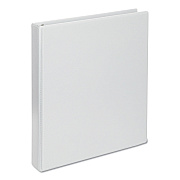 Universal Deluxe Round Ring View Binder, 3 Rings, 1" Capacity, 11 x 8.5, White (UNV20712)