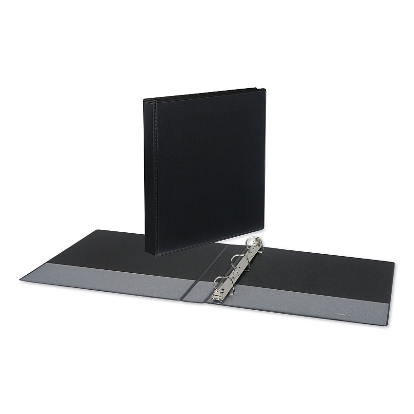 Universal Slant D-Ring View Binder, 3 Rings, 1" Capacity, 11 x 8.5, Black (UNV20741)