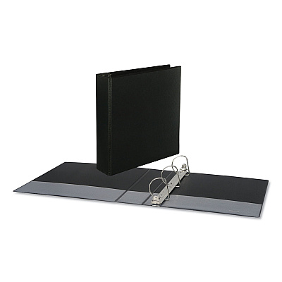 Universal Slant D-Ring View Binder, 3 Rings, 2" Capacity, 11 x 8.5, Black (UNV20745)