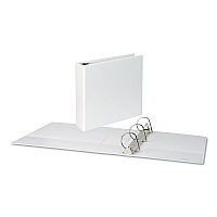Universal Slant D-Ring View Binder, 3 Rings, 3" Capacity, 11 x 8.5, White (UNV20748)