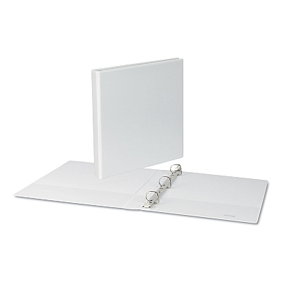 Universal Slant D-Ring View Binder, 3 Rings, 1" Capacity, 11 x 8.5, White (UNV20742)