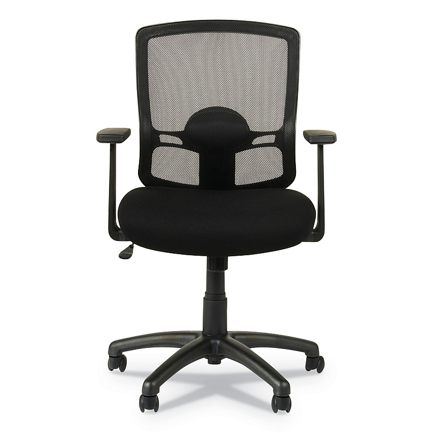 Alera Etros Series Mesh Mid-Back Chair, Supports Up to 275 lb, 18.03" to 21.96" Seat Height, Black (ALEET42ME10B)