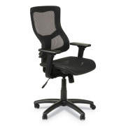 Alera Elusion II Series Suspension Mesh Mid-Back Synchro Seat Slide Chair, Supports 275 lb, 18.11" to 20.35" Seat, Black (ELT4218S)