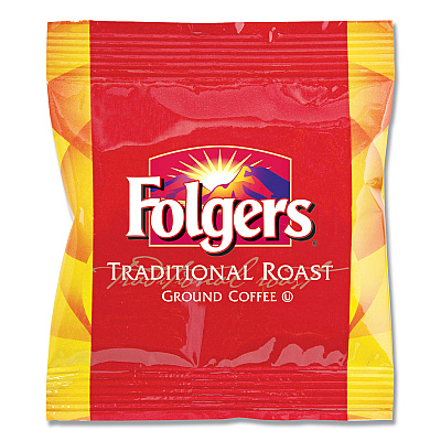 Folgers Ground Coffee Fraction Packs, Traditional Roast, 2oz, 42/Carton (FOL63006)