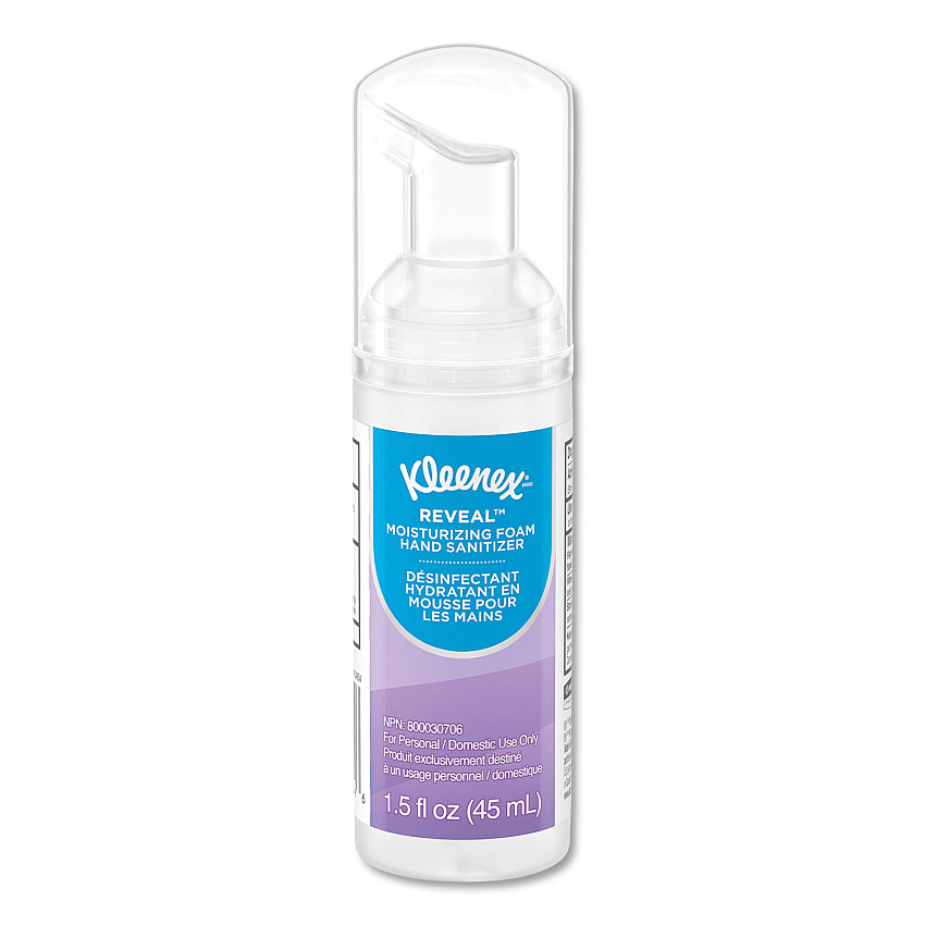 Kleenex Ultra Moisturizing Foam Hand Sanitizer, 1.5 oz Pump Bottle, Unscented (KCC34604EA)