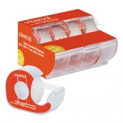Universal Invisible Tape with Handheld Dispenser, 1" Core, 0.75" x 25 ft, Clear, 4/Pack (83504)