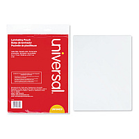 Universal Laminating Pouches, 3 mil, 9" x 11.5", Gloss Clear, 25/Pack (UNV84620)