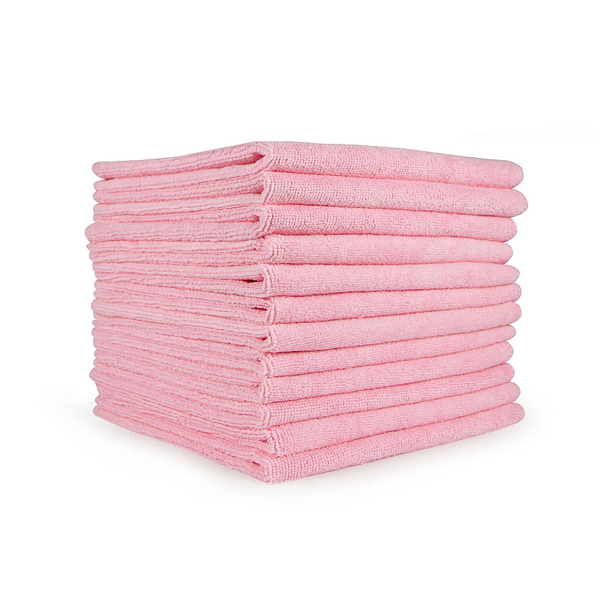 Smart Choice Microfiber Cloths 16x16 45gm Pink, Pack Of 12 (PNP915101P)