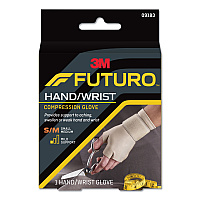 FUTURO Energizing Support Glove, Small/Medium, Fits Palm Size 6.5" - 8.0", Tan (MMM09183EN)
