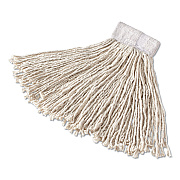 Rubbermaid Commercial Super Stitch Cotton Looped End Wet Mop Head, Large, 1" White Headband (RCPD113)