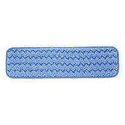 Rubbermaid Commercial Microfiber Wet Room Pad, Split Nylon/Polyester Blend, 18", Blue, 12/Carton (RCPQ41000BLU)