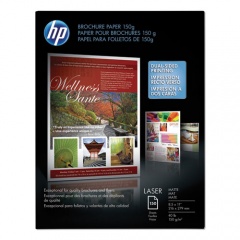 HP Laser Matte Brochure Paper, 112 Bright, 40 lb Bond Weight, 8.5 x 11, White, 150/Pack (Q6543A)
