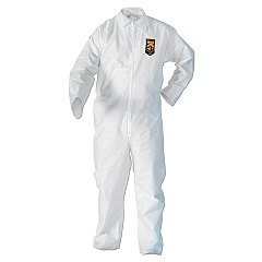 KleenGuard A20 Elastic Back Wrist/Ankle Coveralls, X-Large, White, 24/Carton (KCC49102)
