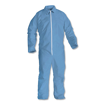 KleenGuard A65 Zipper Front Flame Resistant Coveralls, X-Large, Blue, 25/Carton (KCC45314)