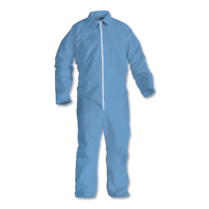 KleenGuard A65 Zipper Front Flame Resistant Coveralls, X-Large, Blue, 25/Carton (KCC45314)