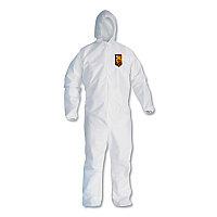 KleenGuard A20 Breathable Particle Protection Coveralls, Zip Closure, 3X-Large, White (KCC49116)