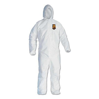 KleenGuard A45 Prep and Paint Coveralls, Large, White, 25/Carton (KCC41505)