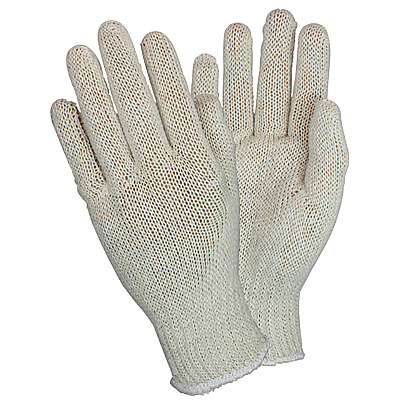 Safety Zone Economy Lightweight String Knit Gloves, 7 Gauge, Cotton/polyester Blend, Reusable Work Gloves Or Insulated Liner, Womens, Light Gray, Bag Of 12 Pairs, Case Of 40 Bags (GSLW-WN-2C-NRB)