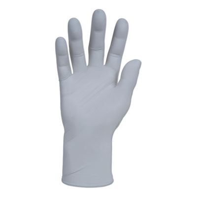 KleenGuard G10 Nitrile Gloves, 250 mm Length, Large, Gray, 150/Box ...