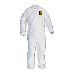 KleenGuard A30 Elastic-Back and Cuff Coveralls, 2X-Large, White, 25/Carton (KCC46105)
