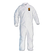 KleenGuard A40 Elastic-Cuff and Ankles Coveralls, White, Large, 25/Carton (KCC44313)