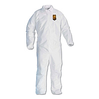 KleenGuard A40 Elastic-Cuff and Ankles Coveralls, White, Large, 25/Carton (KCC44313)